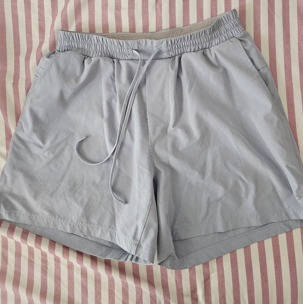 lululemon athletica Light Blue Drawstring Lined Swim Shorts